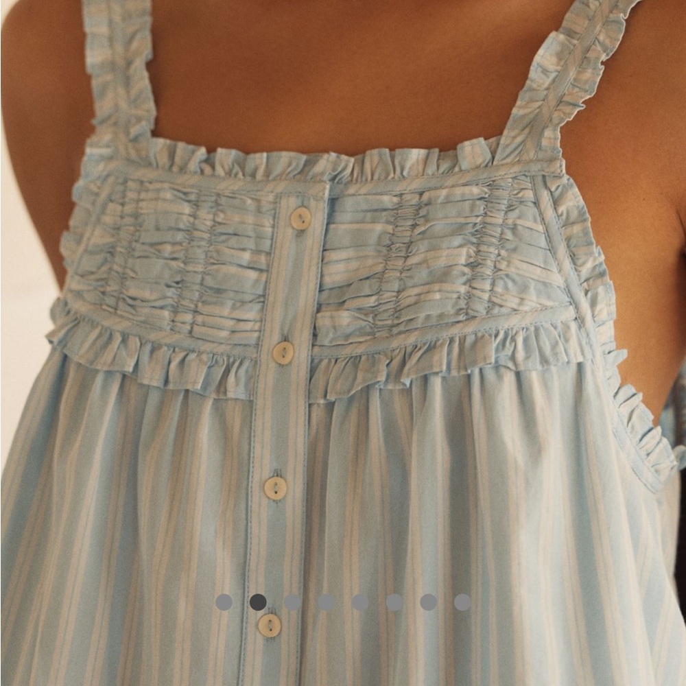 Anthropologie Sky Blue Striped pajama set - Picture 3 of 9